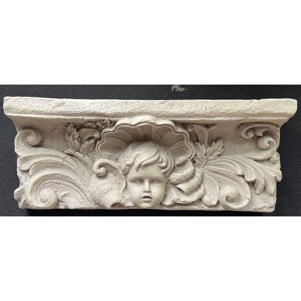 Design Toscano Cathedral Cherub Sculptural Wall Shelf, Single, Antique‎ Stone